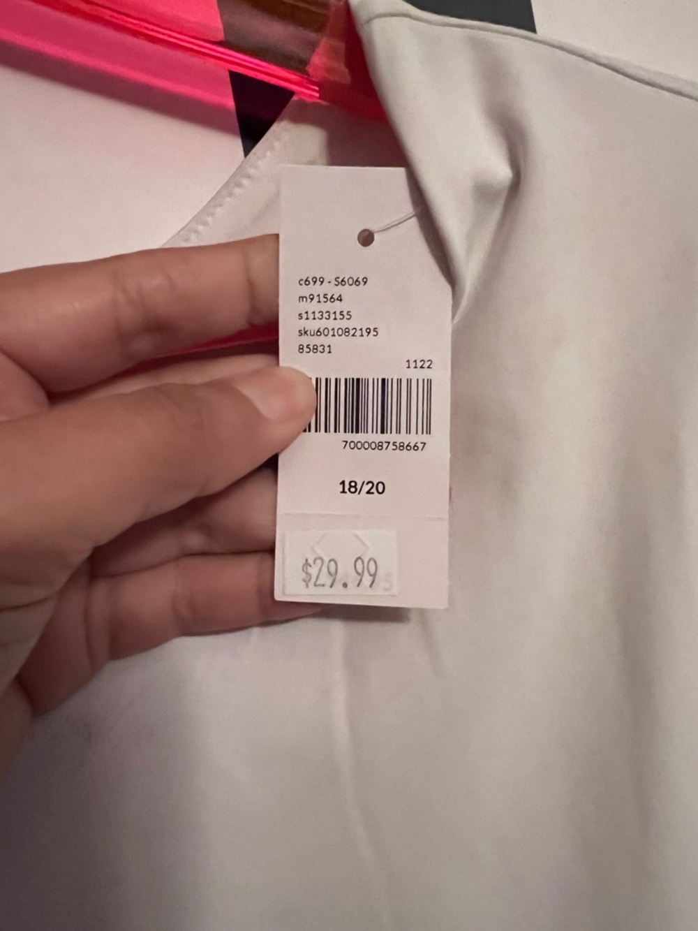 Lane Bryant White Long Sleeve Scoop-Neck Top - Picture 3 of 4